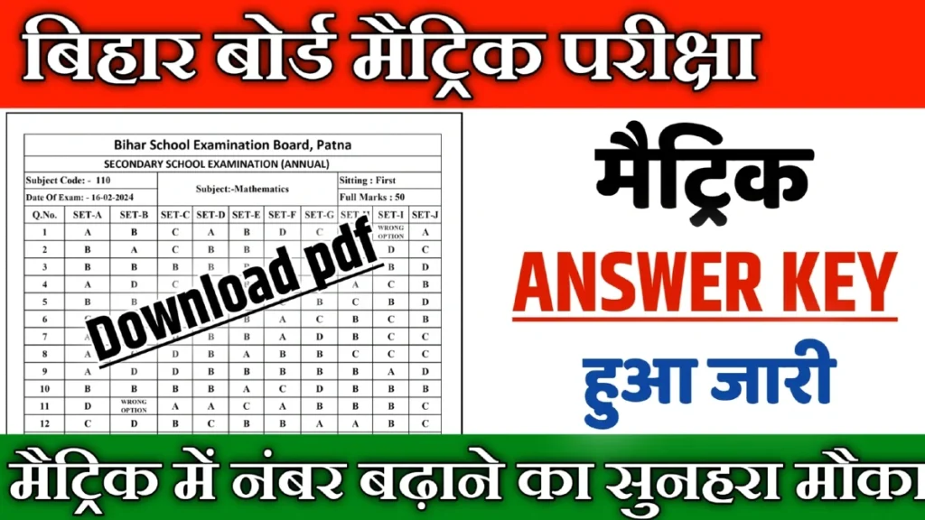 Bihar-Board-10th-Answer-Key-PDF-Download-link